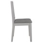 Sillas de comedor con cojines de madera maciza gris 2 unidades de , Sillas de comedor - Ref: Foro24-247638, Precio: 123,77 €,...