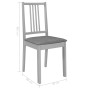 Sillas de comedor con cojines de madera maciza gris 2 unidades de , Sillas de comedor - Ref: Foro24-247638, Precio: 123,77 €,...