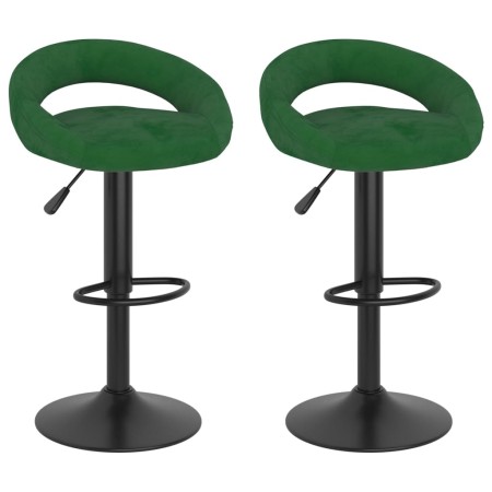Taburetes de cocina 2 unidades terciopelo verde oscuro de , Taburetes de cocina - Ref: Foro24-333272, Precio: 112,63 €, Descu...