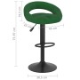 Taburetes de cocina 2 unidades terciopelo verde oscuro de , Taburetes de cocina - Ref: Foro24-333272, Precio: 112,63 €, Descu...
