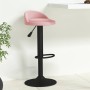 Taburete de cocina de terciopelo rosa de , Taburetes de cocina - Ref: Foro24-333595, Precio: 64,14 €, Descuento: %