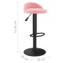 Taburete de cocina de terciopelo rosa de , Taburetes de cocina - Ref: Foro24-333595, Precio: 64,14 €, Descuento: %