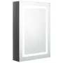 Armario de baño con espejo LED gris brillante 50x13x70 cm de vidaXL, Tocadores de baño - Ref: Foro24-326491, Precio: 133,62 €...