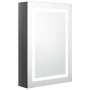 Armario de baño con espejo LED gris brillante 50x13x70 cm de vidaXL, Tocadores de baño - Ref: Foro24-326491, Precio: 137,17 €...