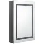 Armario de baño con espejo LED gris brillante 50x13x70 cm de vidaXL, Tocadores de baño - Ref: Foro24-326491, Precio: 133,62 €...