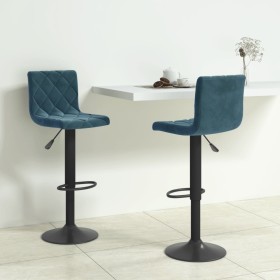 Taburetes de cocina 2 unidades terciopelo azul de , Taburetes de cocina - Ref: Foro24-333735, Precio: 127,36 €, Descuento: %
