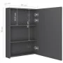 Armario de baño con espejo LED gris brillante 50x13x70 cm de vidaXL, Tocadores de baño - Ref: Foro24-326491, Precio: 133,62 €...