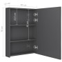 Armario de baño con espejo LED gris brillante 50x13x70 cm de vidaXL, Tocadores de baño - Ref: Foro24-326491, Precio: 137,17 €...