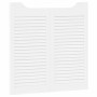 Puertas batientes diseño de lamas 1 par blanco 80x80 cm de , Puertas para el hogar - Ref: Foro24-4107136, Precio: 70,86 €, De...