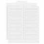Puertas batientes diseño de lamas 2 par blanco 100x80 cm de , Puertas para el hogar - Ref: Foro24-4107141, Precio: 128,28 €, ...