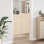 Puertas batientes diseño de lamas 1 par 100x100cm madera pino de , Puertas para el hogar - Ref: Foro24-4107134, Precio: 83,85...