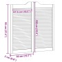 Puertas batientes diseño de lamas 1 par 100x100cm madera pino de , Puertas para el hogar - Ref: Foro24-4107134, Precio: 83,85...