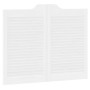 Puertas batientes diseño de lamas 2 par blanco 80x100 cm de , Puertas para el hogar - Ref: Foro24-4107143, Precio: 125,07 €, ...