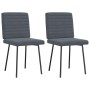 Sillas de comedor 2 unidades terciopelo gris oscuro de , Sillas de comedor - Ref: Foro24-4101157, Precio: 86,48 €, Descuento: %
