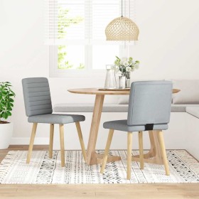 Sillas de comedor giratorias 2 unidades tela gris claro de , Sillas de comedor - Ref: Foro24-4101174, Precio: 103,21 €, Descu...