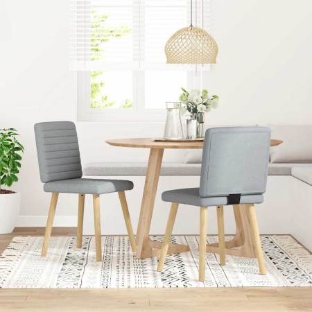 Sillas de comedor giratorias 2 unidades tela gris claro de , Sillas de comedor - Ref: Foro24-4101174, Precio: 103,21 €, Descu...