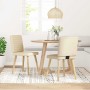 Sillas de comedor 2 unidades tela color crema de , Sillas de comedor - Ref: Foro24-4101181, Precio: 103,21 €, Descuento: %