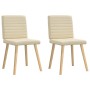 Sillas de comedor 2 unidades tela color crema de , Sillas de comedor - Ref: Foro24-4101181, Precio: 103,21 €, Descuento: %