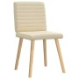 Sillas de comedor 2 unidades tela color crema de , Sillas de comedor - Ref: Foro24-4101181, Precio: 103,21 €, Descuento: %