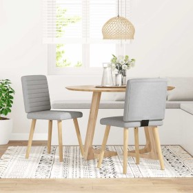 Sillas de comedor 2 uds tela gris nube de , Sillas de comedor - Ref: Foro24-4101183, Precio: 103,21 €, Descuento: %