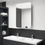 Armario de baño con espejo y LED gris hormigón 60x11x80 cm de vidaXL, Tocadores de baño - Ref: Foro24-326502, Precio: 121,75 ...
