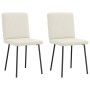 Sillas de comedor 2 unidades terciopelo crema de , Sillas de comedor - Ref: Foro24-4101195, Precio: 86,83 €, Descuento: %