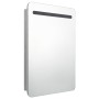 Armario de baño con espejo y LED gris hormigón 60x11x80 cm de vidaXL, Tocadores de baño - Ref: Foro24-326502, Precio: 121,75 ...