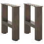 Patas de mesa de centro acero natural 2uds acero 40x(30-31) cm de , Patas para mesas - Ref: Foro24-4013259, Precio: 53,43 €, ...