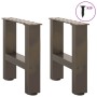 Patas de mesa de centro acero natural 2uds acero 40x(30-31) cm de , Patas para mesas - Ref: Foro24-4013259, Precio: 53,43 €, ...