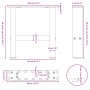 Patas de mesa de centro acero natural 2uds acero 40x(30-31) cm de , Patas para mesas - Ref: Foro24-4013259, Precio: 53,43 €, ...