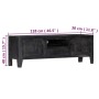Mueble para TV de madera maciza de mango negro 118x30x40 cm en Armarios y almacenamiento | Comprar online en Foru.es