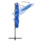 Sombrilla voladiza con poste de acero azul celeste 250x250 cm de vidaXL, Sombrillas - Ref: Foro24-46991, Precio: 95,40 €, Des...