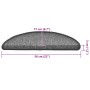 Alfombrilla escalera 30 uds gris oscuro 56x17x3 cm de , Alfombrillas para escalones - Ref: Foro24-3365734, Precio: 115,47 €, ...