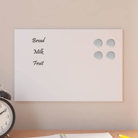Pizarra magnética de pared vidrio templado blanco 30x20 cm de , Pizarras blancas - Ref: Foro24-4008621, Precio: 17,45 €, Desc...