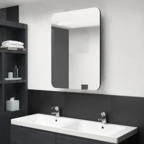 Armario de baño con espejo negro 60x11x80 cm de vidaXL, Tocadores de baño - Ref: Foro24-326503, Precio: 120,75 €, Descuento: %