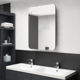 Armario de baño con espejo negro 60x11x80 cm de vidaXL, Tocadores de baño - Ref: Foro24-326503, Precio: 122,65 €, Descuento: %