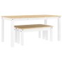 Juego de comedor Panama 3 pzas madera maciza de pino blanco de , muebles para cocinas y comedores - Ref: Foro24-3345175, Prec...