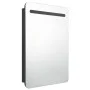 Armario de baño con espejo negro 60x11x80 cm de vidaXL, Tocadores de baño - Ref: Foro24-326503, Precio: 120,75 €, Descuento: %
