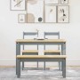 Juego de comedor Panama 4 pzas madera maciza de pino gris de , muebles para cocinas y comedores - Ref: Foro24-3345168, Precio...