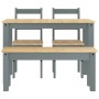 Juego de comedor Panama 4 pzas madera maciza de pino gris de , muebles para cocinas y comedores - Ref: Foro24-3345168, Precio...