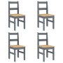 Juego de comedor Panama 5 pzas madera maciza de pino gris de , muebles para cocinas y comedores - Ref: Foro24-3345189, Precio...