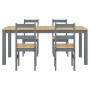 Juego de comedor Panama 5 pzas madera maciza de pino gris de , muebles para cocinas y comedores - Ref: Foro24-3345189, Precio...