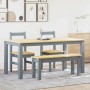 Juego de comedor Panama 4 pzas madera maciza de pino gris de , muebles para cocinas y comedores - Ref: Foro24-3345177, Precio...