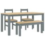 Juego de comedor Panama 4 pzas madera maciza de pino gris de , muebles para cocinas y comedores - Ref: Foro24-3345177, Precio...