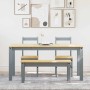 Juego de comedor Panama 4 pzas madera maciza de pino gris de , muebles para cocinas y comedores - Ref: Foro24-3345177, Precio...