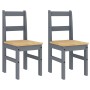 Juego de comedor Panama 4 pzas madera maciza de pino gris de , muebles para cocinas y comedores - Ref: Foro24-3345177, Precio...