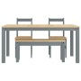Juego de comedor Panama 4 pzas madera maciza de pino gris de , muebles para cocinas y comedores - Ref: Foro24-3345177, Precio...