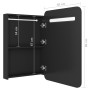 Armario de baño con espejo negro 60x11x80 cm de vidaXL, Tocadores de baño - Ref: Foro24-326503, Precio: 122,65 €, Descuento: %