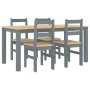Juego de comedor Panama 5 pzas madera maciza de pino gris de , muebles para cocinas y comedores - Ref: Foro24-3345180, Precio...