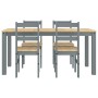 Juego de comedor Panama 5 pzas madera maciza de pino gris de , muebles para cocinas y comedores - Ref: Foro24-3345180, Precio...